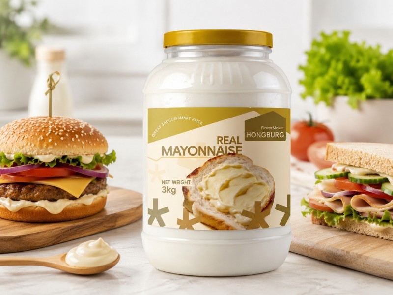 Sandwiches နှင့် Burgers အတွက် Creamy Smooth Real Mayonnaise