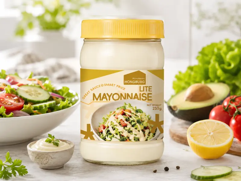 ဖန်ပုလင်းထဲတွင် Lite Mayonnaise