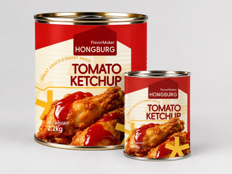 Tin Can တွင် ခရမ်းချဉ်သီး Ketchup